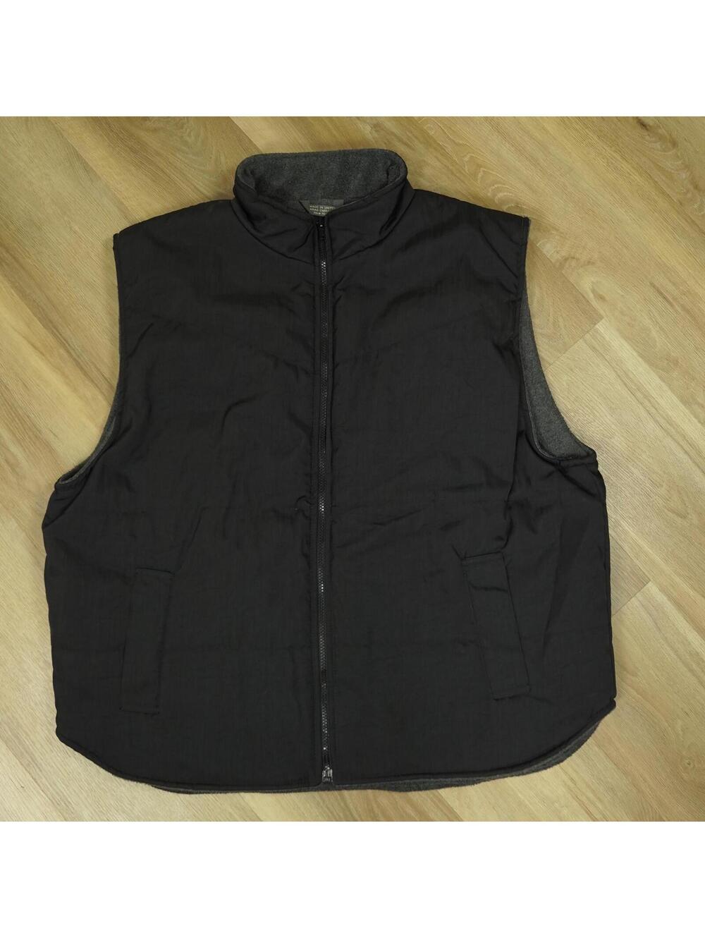 Naturalife Men's‎ Black Fleece Lined Vest XXL - Workwear, Utility, Minimalist